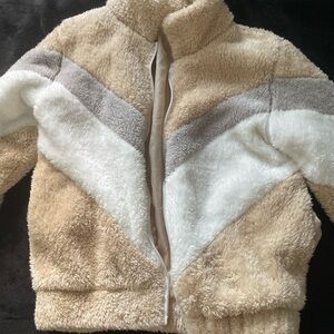 Small Nude, white , brown pattern Jacket.